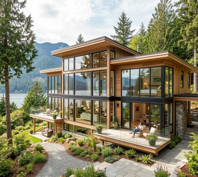 A home with large thermal-pane windows